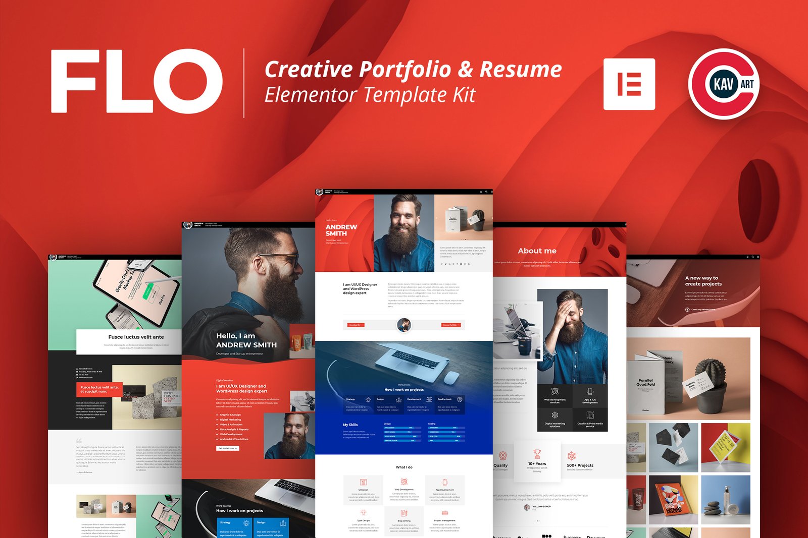 FLO - Creative Portfolio & Resume Template Kit